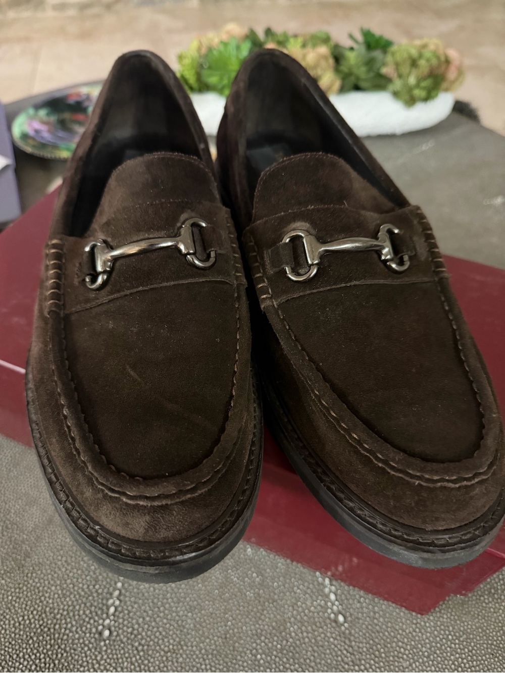 To Boot New York Dark Brown Suede Dennen Loafers